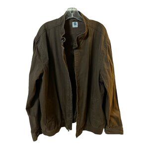 GAP Brown Zip Front Jacket Men’s 2XL Lightweight Casual Coat Early 2000s